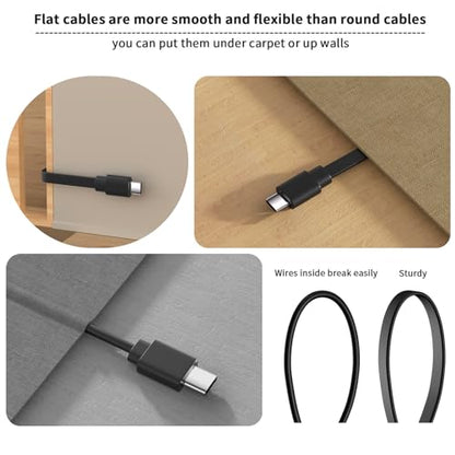2 Pack 20FT Power Extension Cable Compatible with Wyze Cam v4/v3/OG,Wyze Cam Pan v3/v4,Blink,eufy,NestCam Indoor,Amazon Cloud Camera,USB A to USB C (Black) - color: Black, size: 20FT