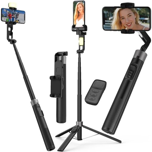 Vlogging Kit for iPhone Tripod Light Microphone, Remote for TikTok/YouTube | 71" Tripod for iPhone Video Recording Live Streaming, Selfie Stick Phone Stand, Content Creator Essentials
