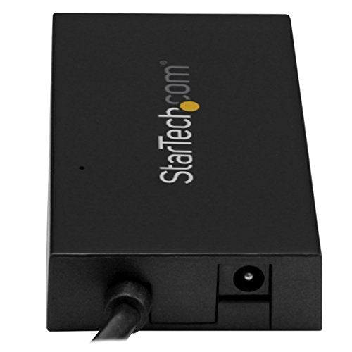 StarTech 4-Port USB-A Hub 5Gbps, 3x USB-A 1x USB-C, TAA (HB30A3A1CSFS) | SuperSpeed USB 3.0, Bus or self-powered, BC 1.2 charging to 12W per port, 20W total, Portable aluminum