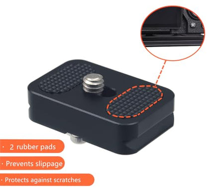 PU-25 25mm Universal Quick Release QR Plate Mini Plate Compact Camera Mount for Tripod Monopod Ball Head DSLR Camera, Arca-Swiss Compatible