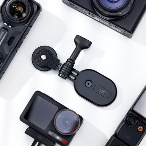 JJC Magnetic Mount Stand with 1/4"-20 Screw for DJI Osmo Pocket 4 3 Osmo 360 Action 5 Pro 4 3 for Insta360 X5 X4 X3 Ace, Foldable Steering Holder Bracket Base, Strong Magnets, Angle Adjustable - color: Foldable Magnetic Mount w. 1/4" 20 Screw