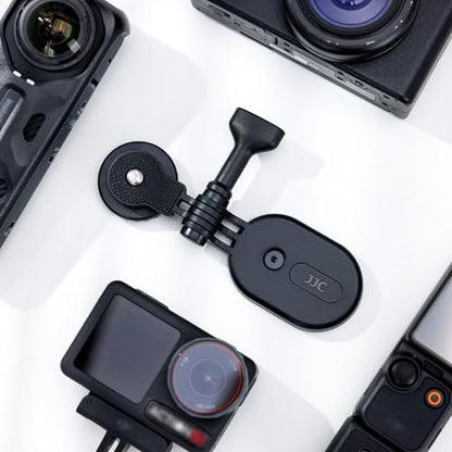 JJC Magnetic Mount Stand with 1/4"-20 Screw for DJI Osmo Pocket 4 3 Osmo 360 Action 5 Pro 4 3 for Insta360 X5 X4 X3 Ace, Foldable Steering Holder Bracket Base, Strong Magnets, Angle Adjustable - color: Foldable Magnetic Mount w. 1/4" 20 Screw