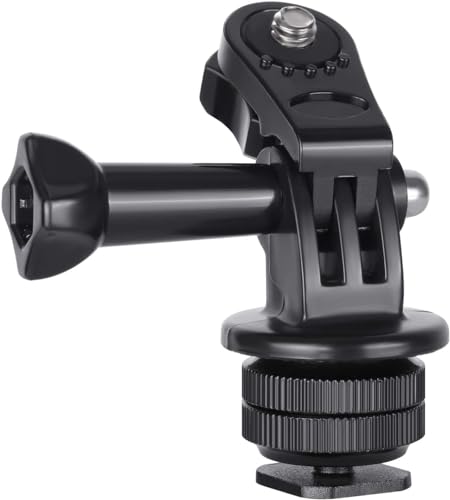 NEEWER Phone Holder/Hot Shoe Mount Adapter Kit Action Camera Mount Compatible with GoPro Hero 12 11 10 9 8 7 6 5 DJI OSMO Action 4 3 2 iPhone 15 Pro Max 14 13 Pro Samsung S23 for DSLRs Ring Light