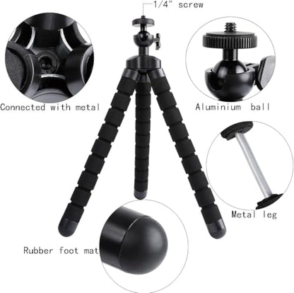 Acuvar Flexible Tripod for Action Cameras, Mini Camera Stand with GoPro Adapter, Compatible with All GoPro Hero Series, Portable Travel Tripod Mount - style: Tripod + Mount for GoPro