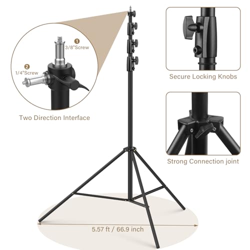 16.4' Heavy Duty Extreme Tall Video Camera Sports Tripod Stand, Sdfghj 16.4ft/500cm Sky High Tripod Light Stand with 1/4"& 3/8" Screw Adapter Non-Slip Feet Wind Resistant, for Soccer/Basketball Games - size: Built-in Spring 16.4'