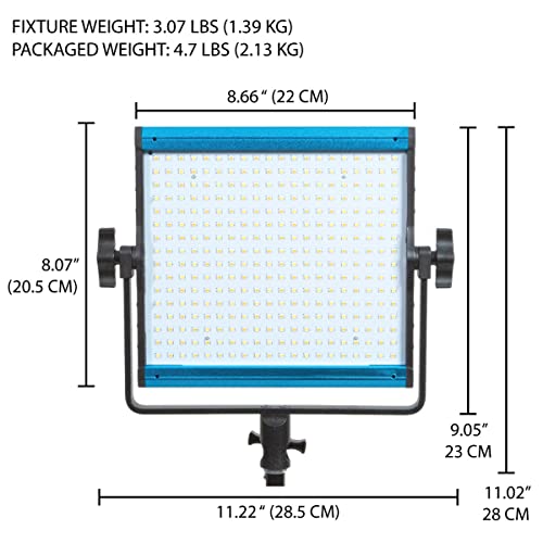 Dracast X Series LED500 - Daylight 5600K LED Video Light Panel | Bluetooth App Control | Dimmable 0-100% | CRI & TLCI 96+ | Dual NP-F Battery Plate | Studio & Portrait Photography | Live Streaming
