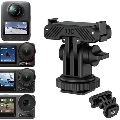 JJC Osmo Action 5 Cold Shoe Adapter Mount for DJI Osmo 360 Action 5 Pro 4 3 Accessories, 180° Angle Adjustable, Detachable Camera Monitor Mount w. 1/4 Screw Hole, Magnetic Quick Release Tripod Adapter - color: Hot Shoe/Cold Shoe Adapter