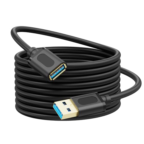 USB 3.0 Extension Cable 1.5Ft,USB 3.0 Repeater USB Male to Female Lead With Signal Amplification Active Cord for Printers,Keyboards, Game Console, loudspeakers, scanners, displays(0.5M/1.5Ft) - size: 1.5Ft