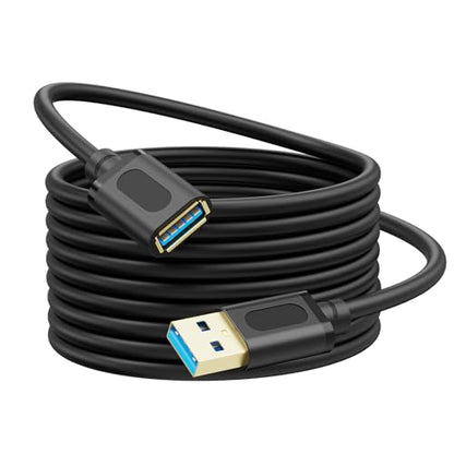 USB 3.0 Extension Cable 15Ft, USB 3.0 Male to Female Lead with Signal Amplification Active Cord for Printers, Keyboards, Game Console, Loudspeakers, Scanners, Displays, Headsets(5M/15Ft) - size: 15 Ft