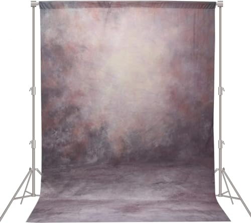 Abstract Professional Photography Backdrop for Portrait Photo Props Booth Background Photoshoot Studio with Polyester Fabric Roller Pocket on Top (6x8ft,Purple,No Stand) - color: Clay purple, size: 6'x8'