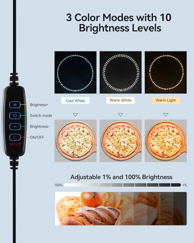 Takerers 12"x12"x12" Photo Studio Light Box Photography Booth with 120 LEDs, 3000-5700k Adjustable, 6 Color Backdrops, Dimmable Folding Shooting Tents for Product