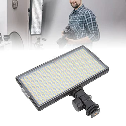 LED Video Light, 30W 416Pcs LED Light Panel Portable Camera Camcorder Video Light, Multi Angle Adjustment, Photo Lighting Fill Lamp for Live, Streaming, Photography