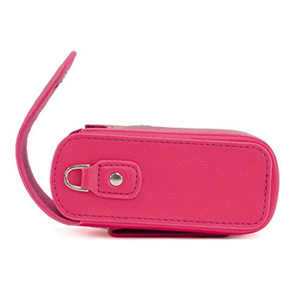 MegaGear Leather Camera Case with Strap compatible with Canon PowerShot G7 X Mark III, G7 X Mark II, G7 X - MG1255, Hot Pink - color: Hot Pink