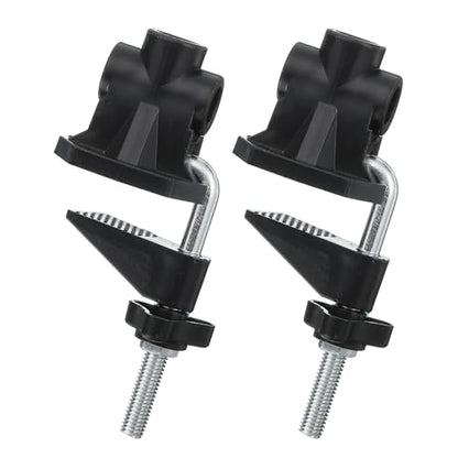 PATIKIL 0.47" Hole Dia. Desk Clamp, 2 Pcs Universal C-Clamp Base with Adjustable Screw for Microphone Mic Arm Table Lamp Mount Holder, Black