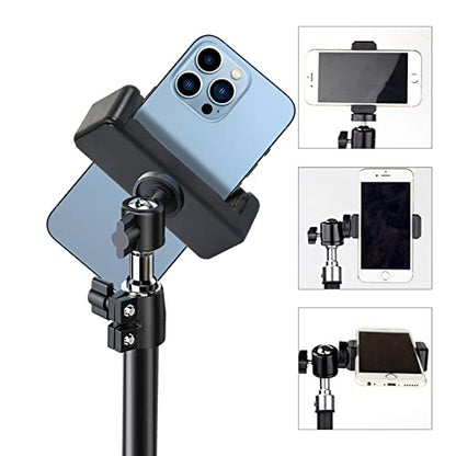 Universal Cell Phone Tripod Mount Adapter for Selfie Stick, 1 Pack | Phone Holder Clip Connector Head Used Mini Flexible Tripod and More for Monopod Travel Use