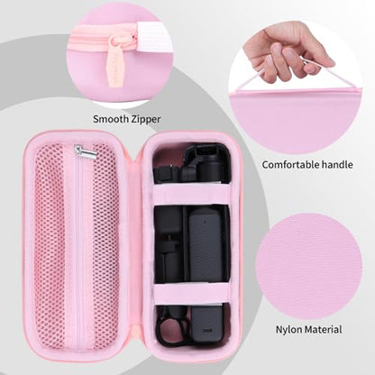 Storage Case Compatible with DJI Osmo Pocket 3 Creator Combo Vlogging Cameras (Pink Case) - color: Pink Case
