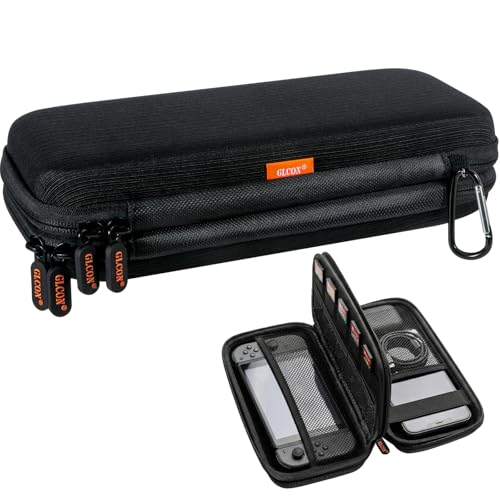 Double-Layer Hard Shell Carrying Case - Electronics Organizer Travel Case with Multiple Pocket - Portable Tech Accessories Zipper Pouch Bag for Cord, Cable, Charger, Phone, Power Bank, USB, SD Card - color: All Black