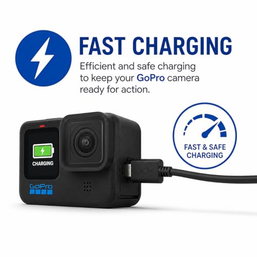 Master Cables USB-C Charger & Data Sync Cable 5 Foot Compatible with GoPro HERO13, HERO12, HERO11 Mini, HERO10, HERO9, HERO8, HERO7, HERO6, HERO5, HERO5 Session & MAX -USB Type-C Charging Lead