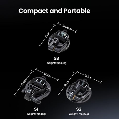 GODOX S3 Speedlite Bracket, 𝐆𝐨𝐝𝐨𝐱 𝐒𝟐 𝐔𝐩𝐠𝐫𝐚𝐝𝐞, Adjustment Angle±90°,Umbrella Hole, Bowens Mount Holder for Godox AD200Pro II AD300Pro II AD200Pro V1 V100 V1Pro AD300Pro AD100Pro etc.