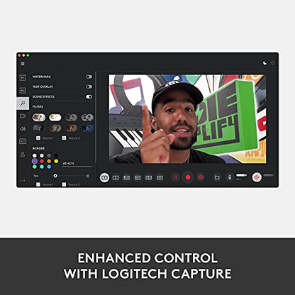 Logitech StreamCam Premium Webcam for Streaming and Content Creation, Full HD 1080p 60 fps, Works with Microsoft Teams, Google Meet, Zoom, Nintendo Switch 2’s new GameChat mode, for PC/Mac – Graphite - color: Graphite