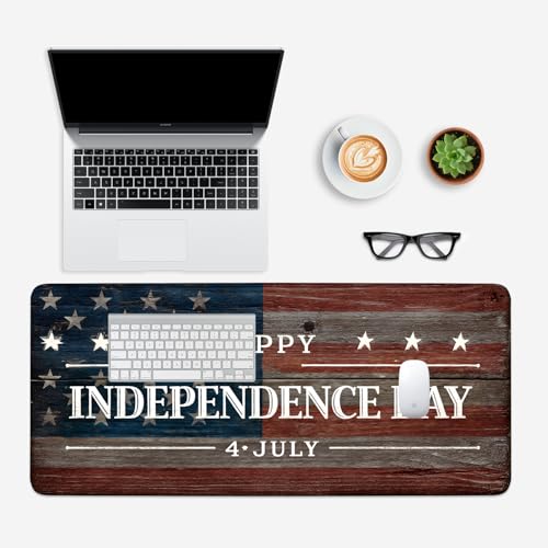 Mouse Pad, Large Anti-Slip with Stitched Edges Desk Mat Desktop Laptop Computer Desk Keyboard Mat,Table Protector Blotter Mat (National Flag, 35.4" x 15.7") - color: National Flag, size: 35.4" x 15.7"
