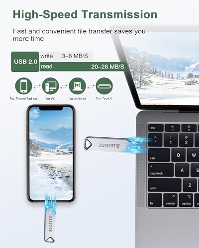 USB Adapter Reader, Plug & Play File Transfer for PC, MacBook,Camera (Bright Silver)
