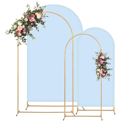 Toolterritary Metal Arch Backdrop Stand and Cover Set, 8FT, 7.2FT Party Backdrop, Easy to Assemble, Backdrop Stand for Parties, Birthday, Baby Shower - color: Blue, size: 8ft,7.2ft