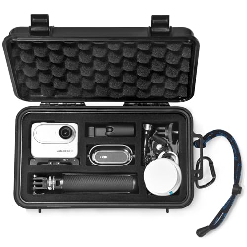 Lekufee Travel Waterproof Hard Case for Insta360 GO 3S / 3, Action Camera, Vlogging Camera and Accessories(Case Only)