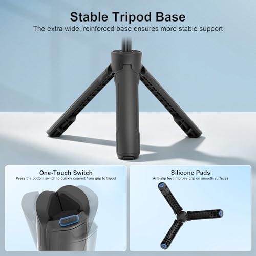 Extendable Mini Camera Quick Release Tripod, One Click Quick Open Desktop Stand for DJI Osmo Pocket 4/3, 360° Ball Head Vlog Travel Selfie Stick Handle Grip for DSLR DJI Osmo Action - color: T1016