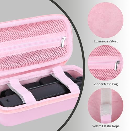 Storage Case Compatible with DJI Osmo Pocket 3 Creator Combo Vlogging Cameras (Pink Case) - color: Pink Case
