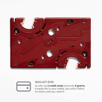 GEOMETRICAL Pocket Tripod PROv2 - Card-Size Stand, for iPhone, Blood Red Universal Kit - color: Blood Red