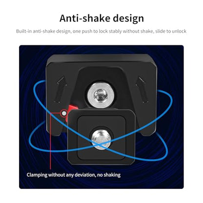 Quick Release Plate Mount Adapter,Easy Setup with 1/4" Screw Tripod Mount Adapter for Go Pro/DJI/Insta360/Sony ZV-1F/Canon G7X Mark III for Tripod/Monopod/Slider (MR63015) - style: MR63015