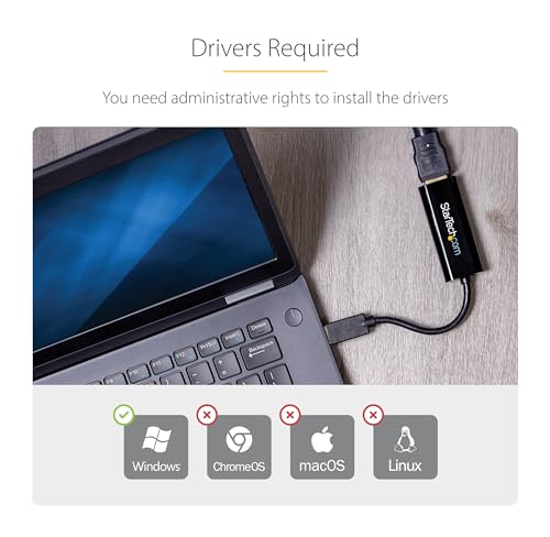 StarTech USB-A 3.0 to HDMI Converter, 1080p60, Windows Driver Required, TAA