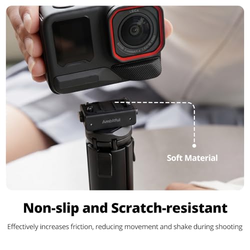 AMBITFUL IA01 Magnetic Quick Release Mount Base, 1/4 Inch Camera Adapter Base for Insta360 Action Cameras, Compact Quick Swap Mount for Tripod, Selfie Stick, Extension Pole and Camera Rig - color: 1/4" Screw Mount