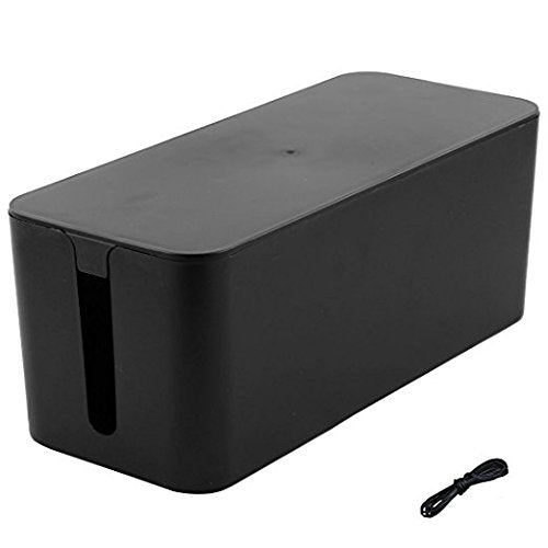 Mini Cable Management Cord Cover Wire Hider Box Concealer Organizer Protector System for Home Theater Entertainment Center Office School (Mini, Black) - color: Black