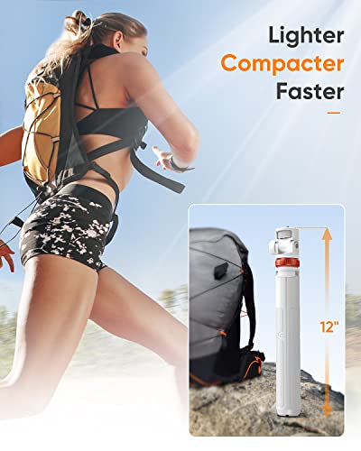 EUCOS 62" Tripod for iPhone, Sturdy Selfie Stick Tripod with Remote & Lightweight Phone Stand, Solidest Portable Cell Phone Tripod, Compatible iPhone Pro Max/Android [White] - color: Mineral White