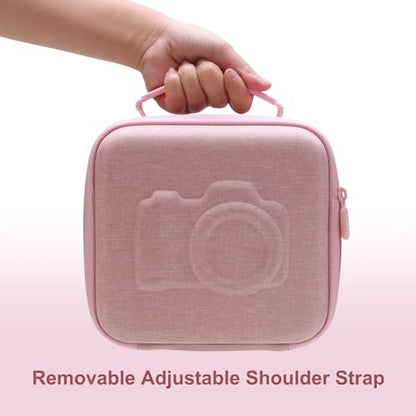 L LTGEM Camera Case Compatible with KODAK PIXPRO AZ405 / AZ528 / AZ425 / AZ255 Digital Camera and Accessories, with 2 Dividers and Shoulder Strap, Pink - color: Pink