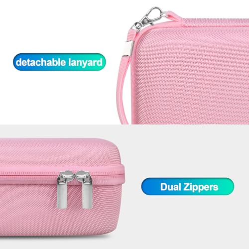 BOVKE Carrying Case for Fujifilm X100VI / X100V / X-E5 Digital Camera, Extra Mesh Pocket for Fuji Camera Accessories Charging Cables, Pink - color: Pink