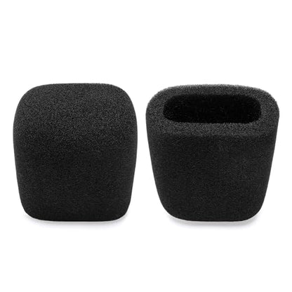 2-Pack Foam Windscreen Mic Cover Compatible with AKG C214 C314, Se Electronics X1 A, SE 4400 4100, BEHRINGER B906,SUPERLUX PRA628 Microphone, High-Density Pop Filter, Square Black