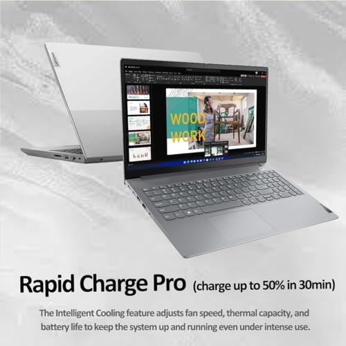 Lenovo ThinkBook 15 Business Laptop (15.6" FHD Anti-Glare, 16GB RAM, 512GB SSD, AMD Ryzen 7 5825U (> Intel i7-1255U)) Fingerprint, 1080p Webcam, Military Grade, Ethernet, Wi-Fi, Win 11 Pro w/Copilot - size: 16GB|512GB SSD, style: Ryzen 7
