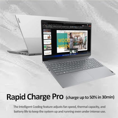 Lenovo ThinkBook 15 Business Laptop (15.6" FHD Anti-Glare, 16GB RAM, 512GB SSD, AMD Ryzen 7 5825U (> Intel i7-1255U)) Fingerprint, 1080p Webcam, Military Grade, Ethernet, Wi-Fi, Win 11 Pro w/Copilot - size: 16GB|512GB SSD, style: Ryzen 7