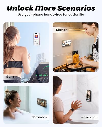 amBand Cute Preppy Stuff Silicone Suction Cup Phone Mount, Detachable Sticky Grip Holder for MagSafe Case, Easy to Use Video Accessories for Yoga/Dance/Call/Fitness, Matcha Green - color: Matcha Green