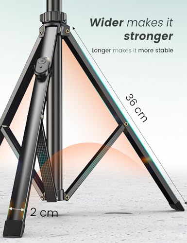 71''/180cm Extendable Phone Tripod Aluminum, Portable Stand for Video Recording, Travel Tripod for iPhone/Cell Phone/Camera Video Light, Compatible with Smartphones, DSLR - style: 71''