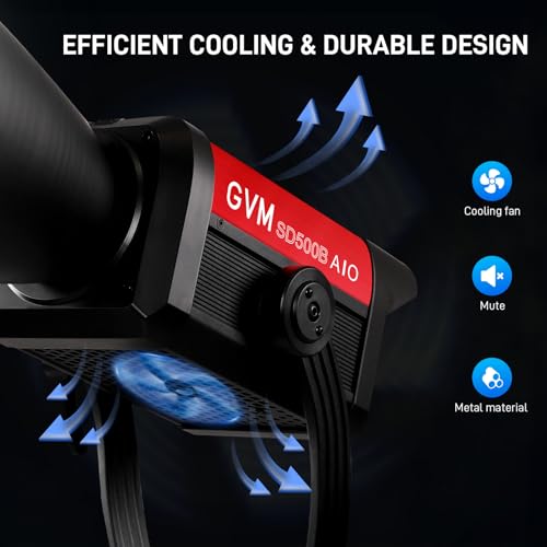 GVM 500W COB LED Video Light, APP Control, Bi-Color Continuous Output Lighting with Bowens Mount, 2700K-6800K, CRI/TLCI97+, 227040lux@1m, 12 Effects & 12 Sources for Studio Photography - size: 500W