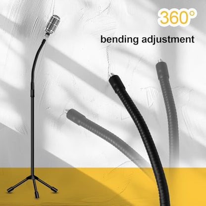 16" Gooseneck Tube Extension Holder, 2 PCS 1/4"-20 Female to Male | Female to Male Thread, Metal Universal Hose, Flexible Arm, For Phone Action Camera Microphone - size: 16 Inch
