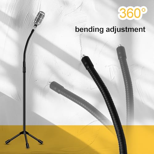 12" Gooseneck Tube Extension Holder, 2 PCS 1/4"-20 Female to Male | Female to Male Thread, Metal Universal Hose, Flexible Arm, For Phone Action Camera Microphone - size: 12 Inch