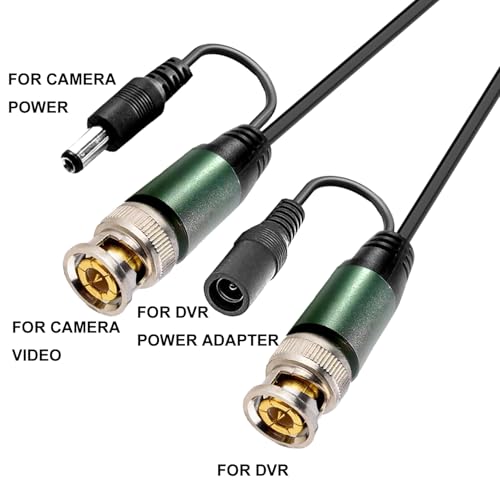 4 Pack 50ft bnc Video Power Cable, All-in-One Siamese Video and Power Security Camera CableSecurity Camera Cable Wire Cord for CCTV dvr Surveillance System - size: 50FT, style: 4Pack