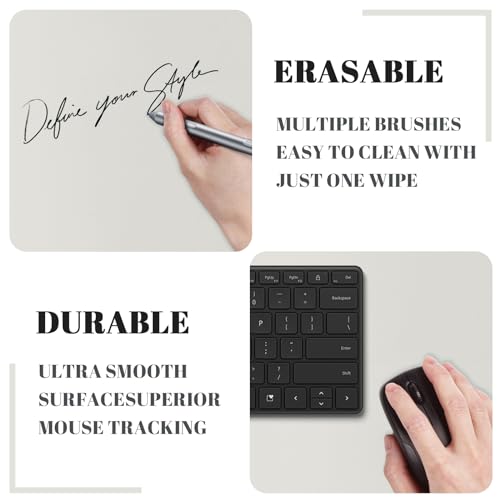 Dry Erase Desk Mat, Waterproof Desk Pad, Erasable Writing White Board for Making Plans, Non-Slip Large Desktop Protector for Office, Home, School 31"x13" (Grey) - color: Grey