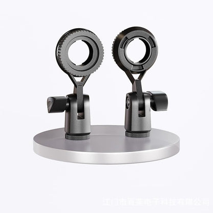 2 Pack Condenser Microphone Clip Holder with 7/8'' Thread Mount Condenser Mic Holder Adapter for Cardioid Diaphragm Studio Condener Microphones Stand Recording Streaming Vocal Mic Boom Arm