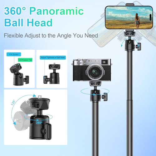 Ailight Camera Desk Mount Webcam Stand, Adjustable Table Camera Stand with 1/4" Screw & C Clamp Overhead Tripod Webcam Mount for Logitech Obsbot insta360 Anker and Others - size: TS6001